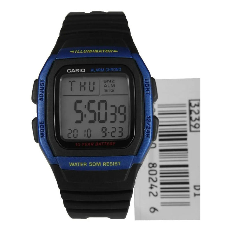 Casio Reloj Hombres W-96h-2a W-96h-2a Hombre (cód: 20633563) Negro Azul Plateado